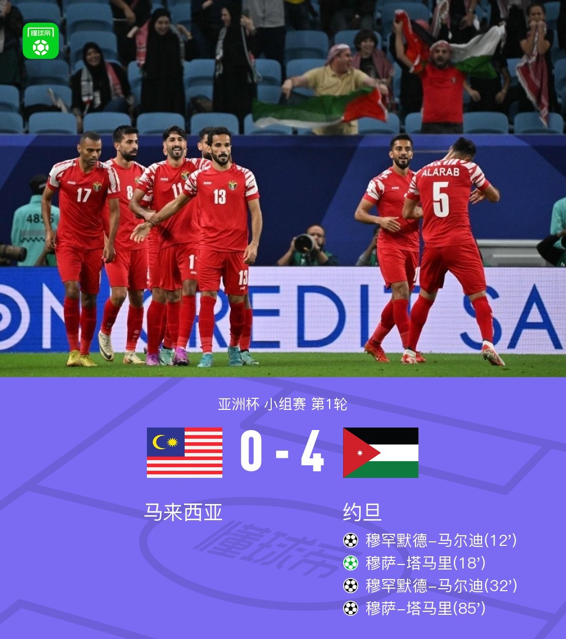 今日聚焦（亚洲联赛小组赛）约旦同时萨摩亚比分数据生态-首发资讯
